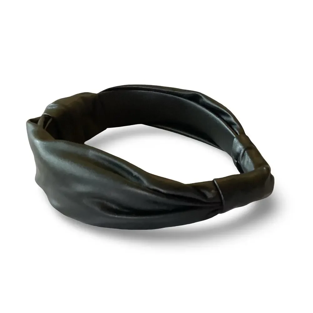 Faux Leather Knotted Headband